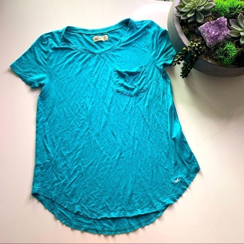 Hollister casual Weekend lounge wear stretch T-shirt XS blue